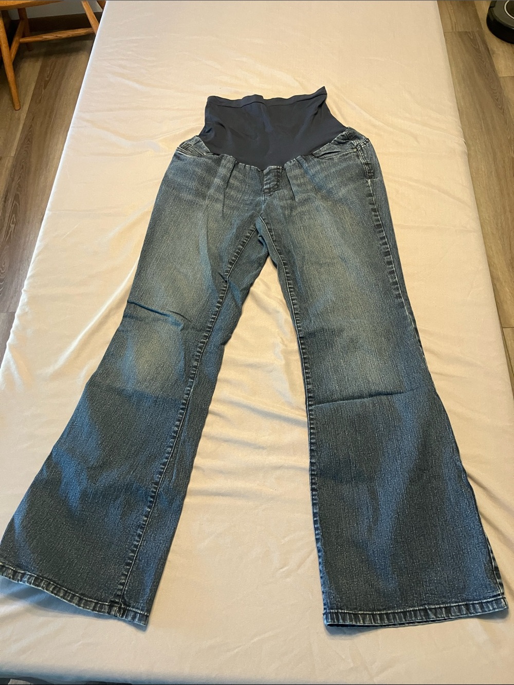 Oh Baby by Motherhood Navy Panel Dark Blue Flare Maternity Jeans